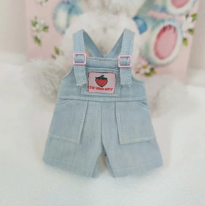 Casual Blyth Doll Clothes Rompers Plaid Pants Long Sleeve Top Suit Doll Trousers for Ymy Licca Azones Ob24 Ob27 Doll Accessories