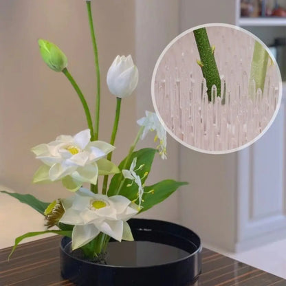 1/3Pcs Transparent Ikebana Stem Holder Waterproof Circular Arrangement Base DIY Flower Fixing Bracket for Vases Floral Design