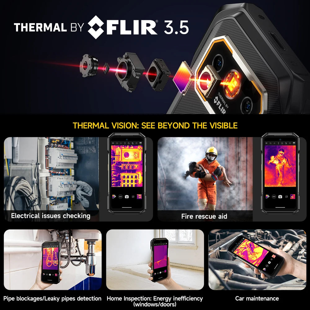 Ulefone Armor 27T 4G 10600mAh Rugged Phone Android 15 Smartphone 24GB +256GB  6.78"FHD+ 120Hz 64MP Night Vision Camera NFC
