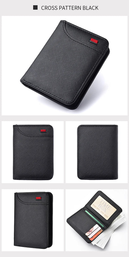 Men's Wallet Vertical Multi Card Small Wallet Driver's License Youth Mini Student Change Bag Card Bag