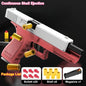Mechanical G17 Soft Bullet Toy Gun Shell Throwing Continuous Firing Launcher Model Outdoor Sports Shooting Games for Children