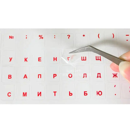 Universal Russian Transparent Keyboard Stickers for Laptop Letters Keyboard Cover for Notebook Computer PC Dust Protection
