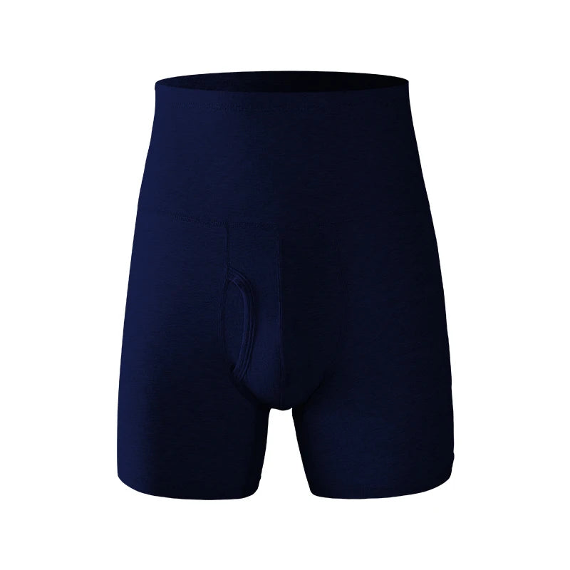 Men's underwear Men's cotton high waist belly large size lengthening anti-wear leg plus fat warm sports boxer shorts