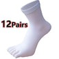 5Pairs Toe Socks Crew Socks Men and Women Five Fingers Socks Breathable Cotton Socks Sports Running Solid Color as Birthday Gift