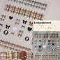 1pcs 5D Diamond Japanese White Lace Bow Nail Art Stickers Pearl Rhinestones Nail Decoration Adhesive Decals Slider DIY Accessory