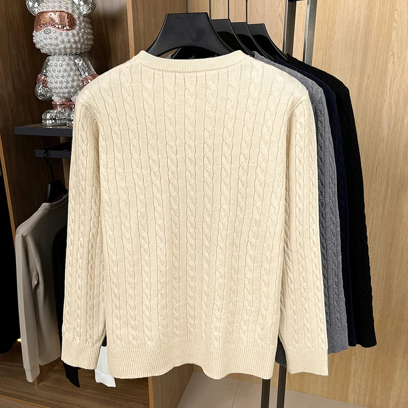 Designer Brand Pony Embroidery Fashion Sweater Men's Classic Paul Fashion Jacquard Autumn/Winter Round Neck Warm Knitted Pullove