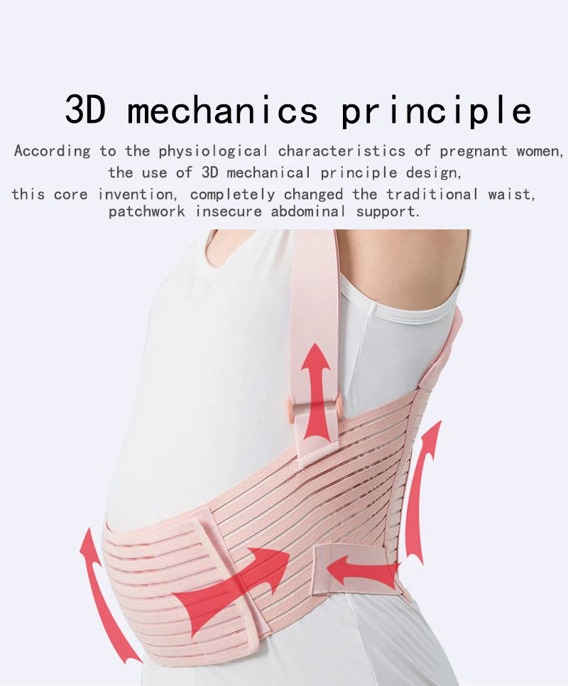 Belly Support Belt for Pregnant Women, Professional Pregnancy Belt for Mid to Late Pregnancy