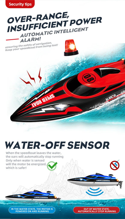 HJ808 RC Battery Boat 2.4Ghz 25km/h High-Speed Remote Control Racing Ship Water Speed Boat Children Model Toy