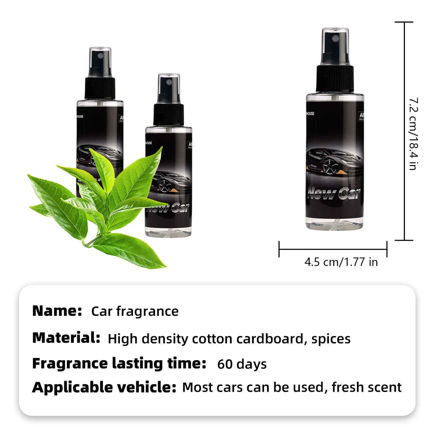 100ml NEW CAR-Scented Hand-Sprayed Air Freshener – Car Spray, Home Air Purifying & Deodorizing Fragrance