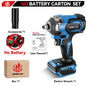 ONEVAN 1200N.M Torque Brushless 4 Gears Electric Impact Wrench 1/2 inch Cordless Screwdriver Tool for Makita 18V Battery Pin