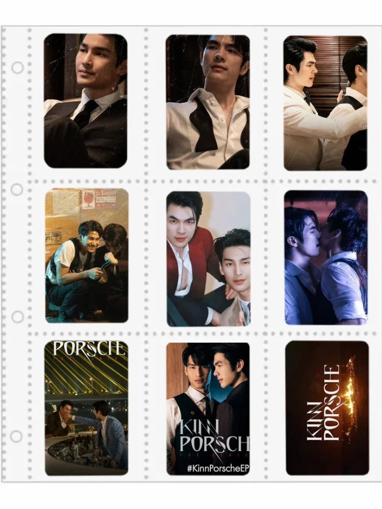 8PC/SET Bbbuild MileApo Jeffbarcode Poster Small Double-side Rounded Cards Thai TV KinnPorsche Drama Stills 8.6*5.4cm Photo Card