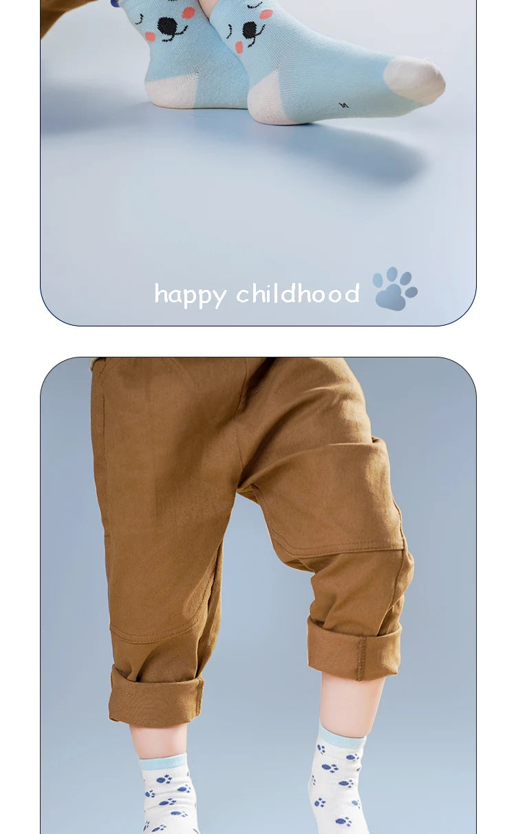 5Pairs/Lot Cotton Kids Anti-Slip Winter Socks Casual Baby Boys Girls Sock Floor Children's Socken With  Grips Kids For 0-8 Years