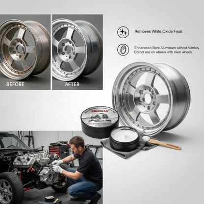 Professional Aluminum Alloy Polishing Compound Paste for Car Wheels Rims Engine Case Metal Polish Cream Oxidation Remover Shine