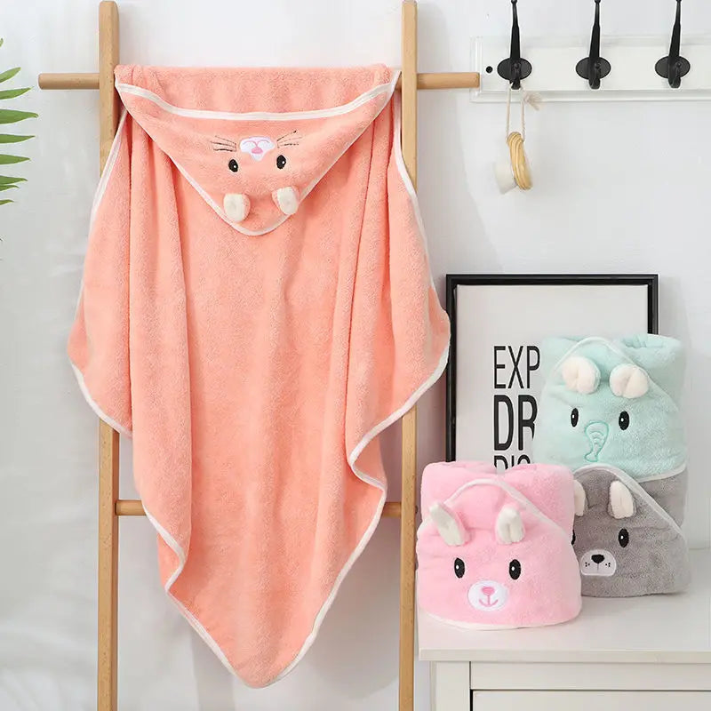 Toddler Baby Hooded Towels Newborn Kids Bathrobe Super Soft Bath Towel Blanket Warm Sleeping Swaddle Wrap for Infant Boys Girls