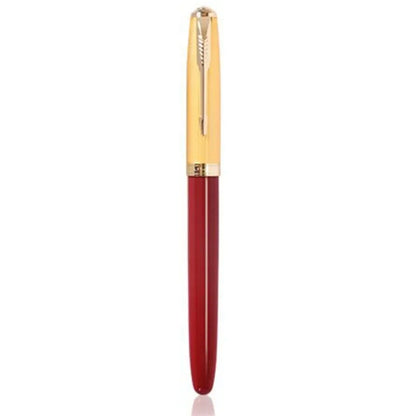 JINHAO 85 Metal/Wood Fountain Pen Golden Cap Extra Fine Nib Ink Pen Office School Supplies Stationery Pens for Writing