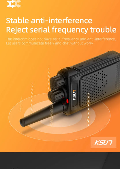 Mini Portable Walkie Talkie 2pcs UHF Radio Wireless Intercom VOX Function PMR446 Walkie Talkie Two Way Radio Station KSUN X26