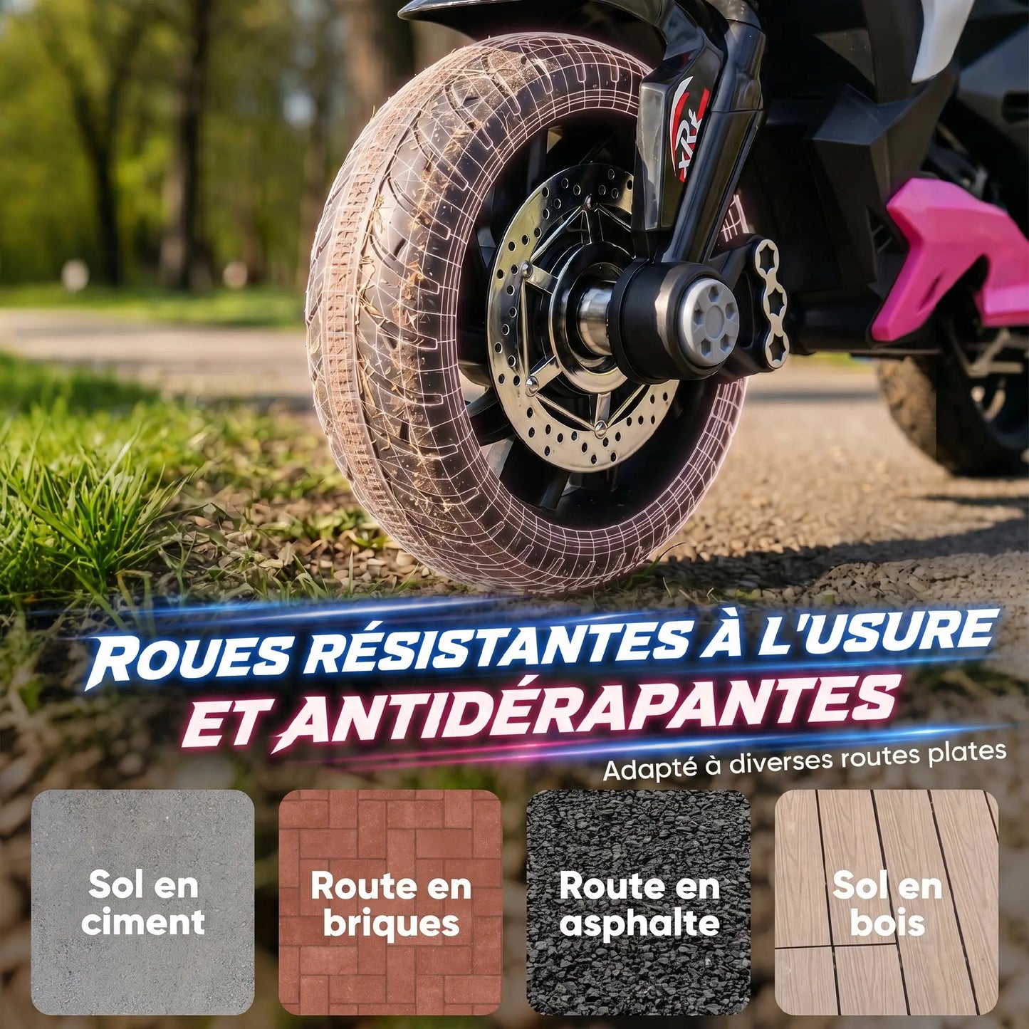 3-wheel electric motorcycle for children, 6V, electric motorcycle for kids aged 3 to 5, with lights and sounds, 86x42x52cm, load capacity: 25 kg