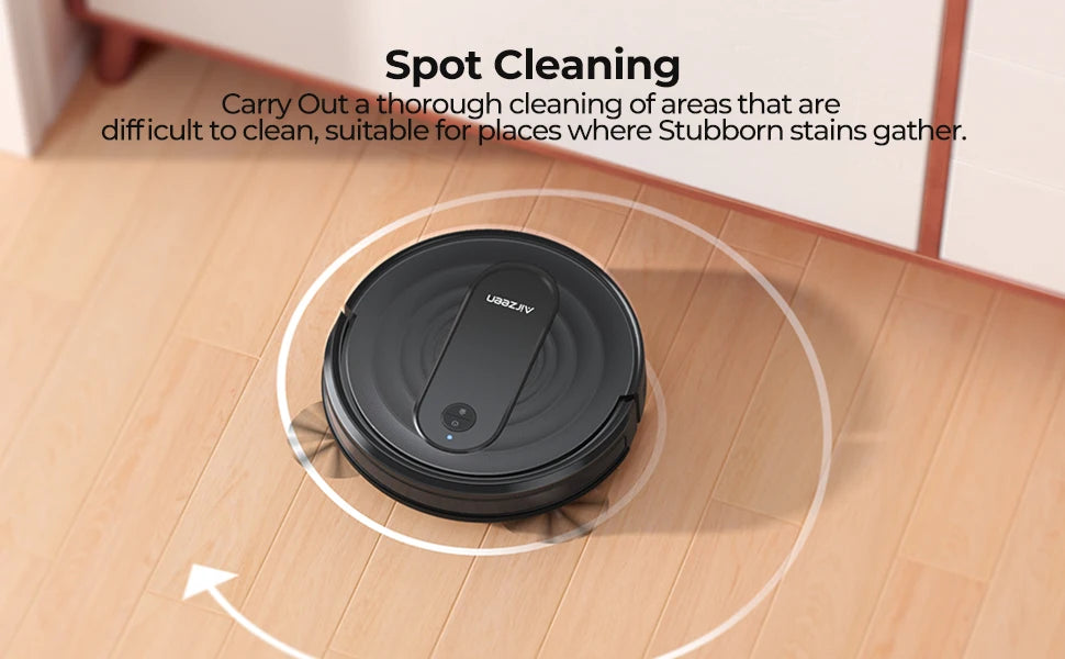 Airzeen R7 Robot Vacuum Mop 3-in-1 Cleaning 4000Pa Suction Smart App/Alexa Control Auto Self-Charging for Pet Hair & Floors