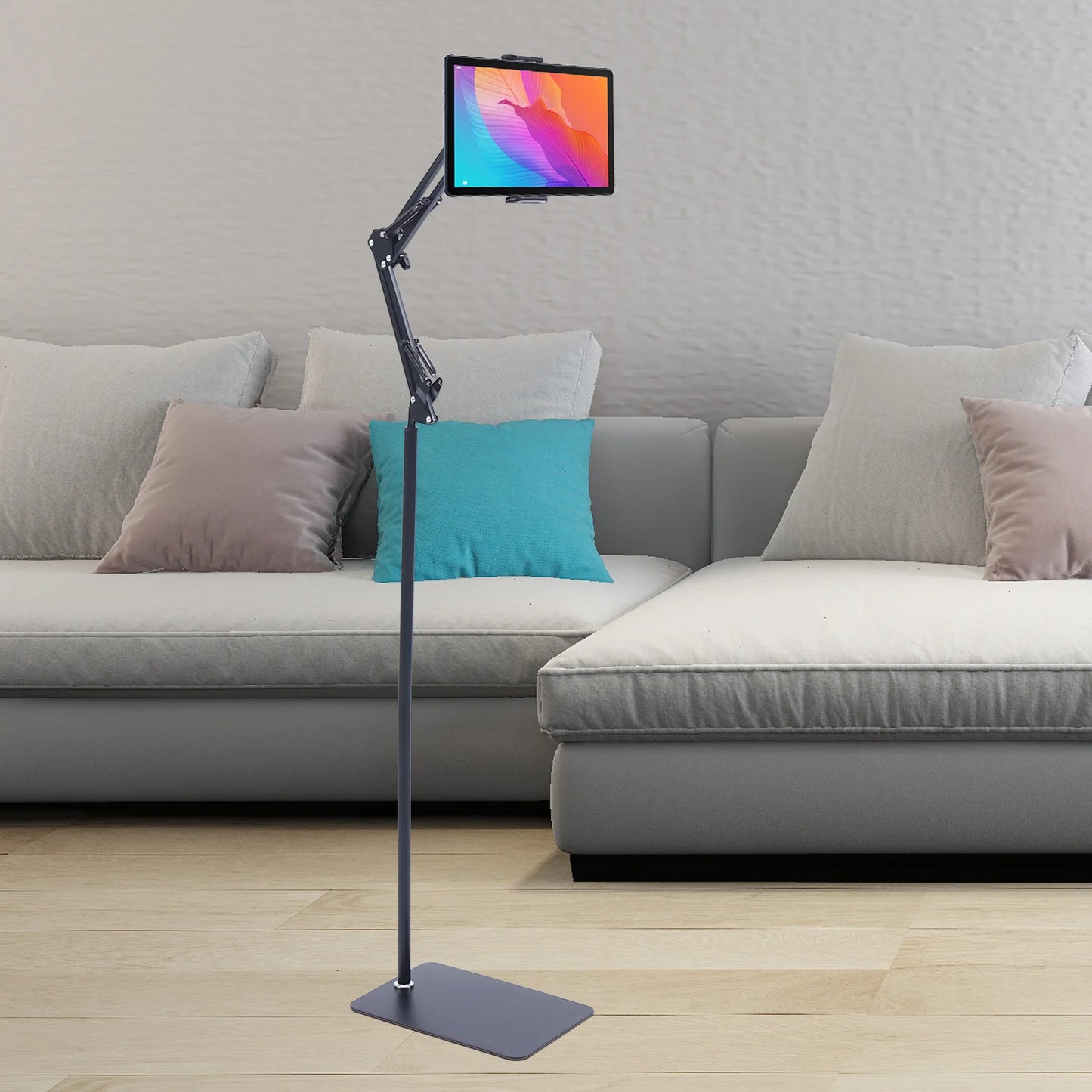 Universal Ipad Stand Floor Tablet Bracket Adjustable Flexible Rotation Phone Holder 360° Rotating Stand Support 4.72-7.09in
