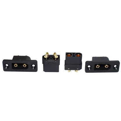Amass XT90E-M Battery Connector XT90E Male Plug Gold-Plated Connector with PVC Protective Sleeve Dust Cap for RC Aircraft Drone