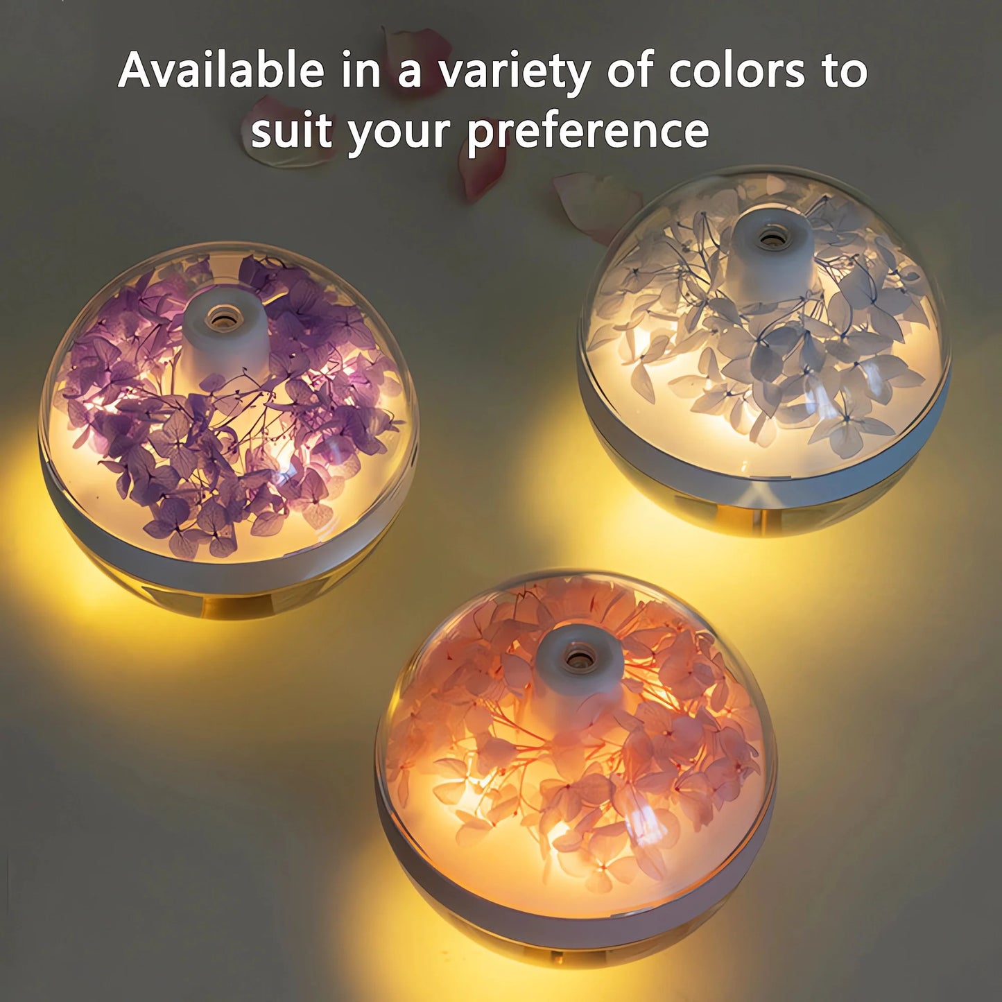 Eternal Flower Humidifier Dual-USB Battery Charger Mini Home Atmosphere Light Creative Festival Gift Artificial Flower Diffuser