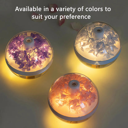 Eternal Flower Humidifier Dual-USB Battery Charger Mini Home Atmosphere Light Creative Festival Gift Artificial Flower Diffuser
