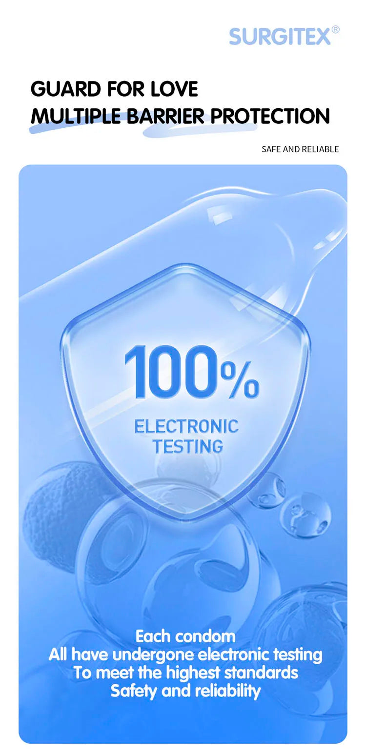 20-Pack Ultra-Popular Combo Pack Ultra-Thin Ultra-Lubricated Textured Male Condoms for Bareback Sensation