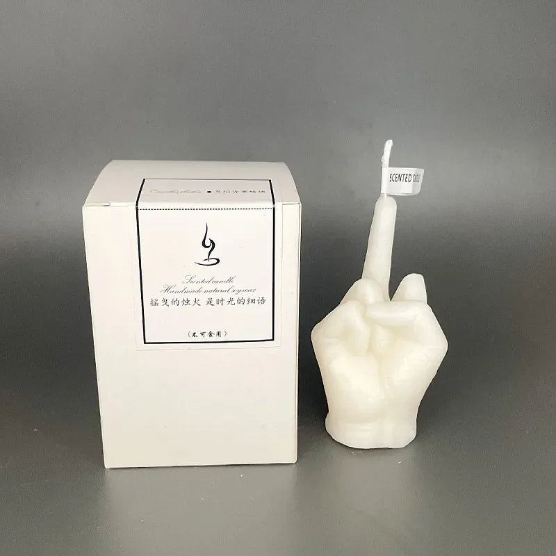 New Creative Candles Middle Finger Shaped Gesture Scented Candles Funny Quirky Gifts Home Decoration Ornaments Birthday Gifts
