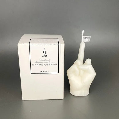 New Creative Candles Middle Finger Shaped Gesture Scented Candles Funny Quirky Gifts Home Decoration Ornaments Birthday Gifts