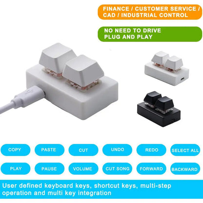 2-key Shortcut Keyboard Copy And Paste USB Custom Programmable Macro Mechanical Keyboard Hot Key Mouse
