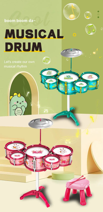Drums, Jazz Drums, Music Enlightenment for Children and Babies, Toys, Imitation Musical Instruments, Beginners Practicing Music