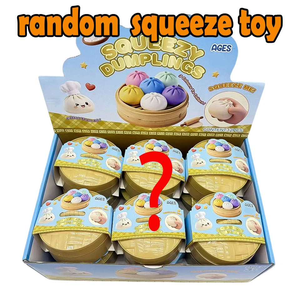 Blind Box Colorful Simulated Dumpling Squishy Relaxing Relieve Anxiety Antistress Enhance Happiness Rebound Squeeze Reliever Toy