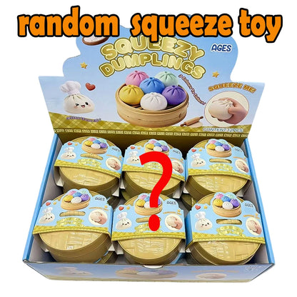 Blind Box Colorful Simulated Dumpling Squishy Relaxing Relieve Anxiety Antistress Enhance Happiness Rebound Squeeze Reliever Toy