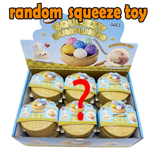 Blind Box Colorful Simulated Dumpling Squishy Relaxing Relieve Anxiety Antistress Enhance Happiness Rebound Squeeze Reliever Toy
