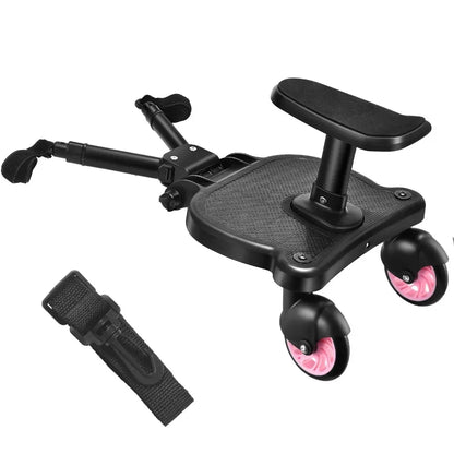 Twins Baby Stroller Pedal Adapter Stroller Accessorie Second Children Auxiliary Trailer Twins Scooter Standing Plate with Seat