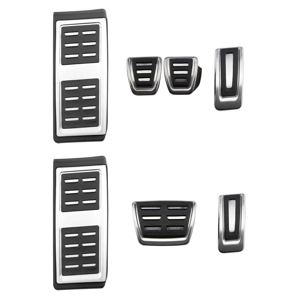 for Volkswagen VW Polo Virtus 2018~2024 Accelerator AT MT Car Pedals Gas Brake Footrest Stainless Steel Non-slip Pedal Cover Pad