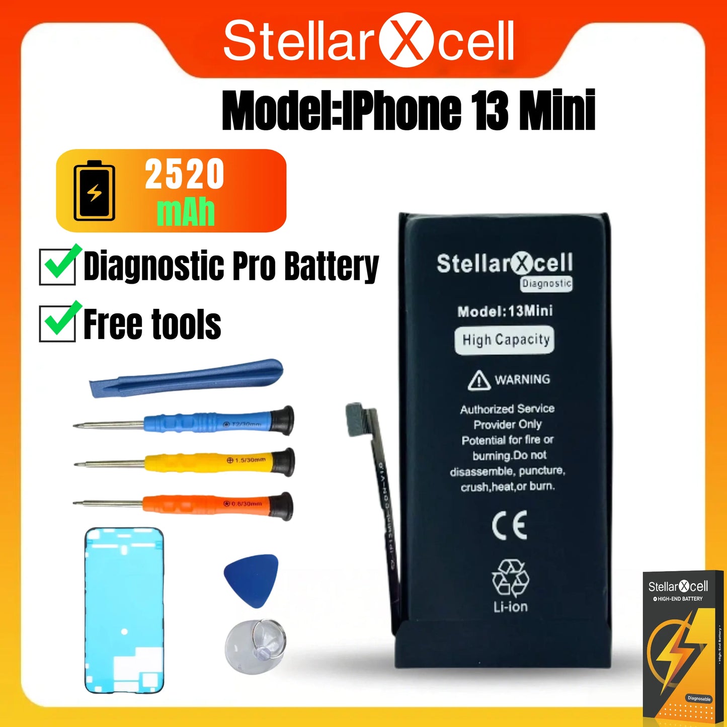 High Capacity Diagnostic Battery OEM TI BMS No Pop Up Message Run Diagnose for iPhone 12 13 14 15 Pro Max Pro Mini Plus