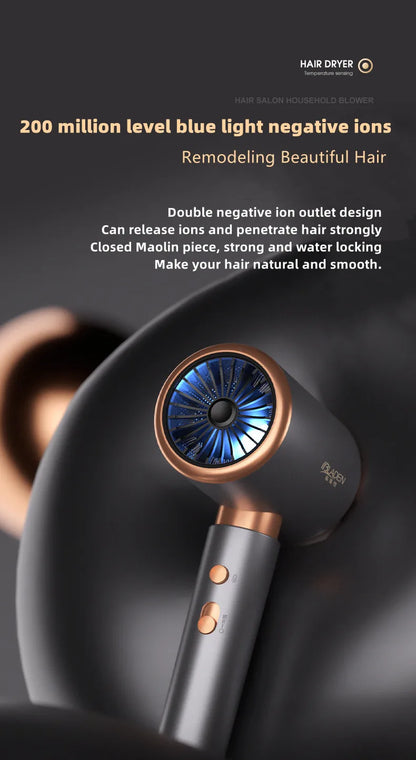 Hot Selling Professional Hair Dryer Negative Ion High Power Blue Light Foldable Electric Hair Dryer Salon Hair Tools Home