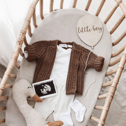 Baby Wooden Balloon Milestone Newborn Birth 1-12 Month Card Birthday Gift Toddler Wooden Commemorativenir Photography Prop Toy