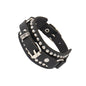 New Punk Dark PU Bracelet For Women Men Hip Hop Rock Chain Multi Layered Bracelet Trend Retro Gothic Jewelry Dancer Accessories