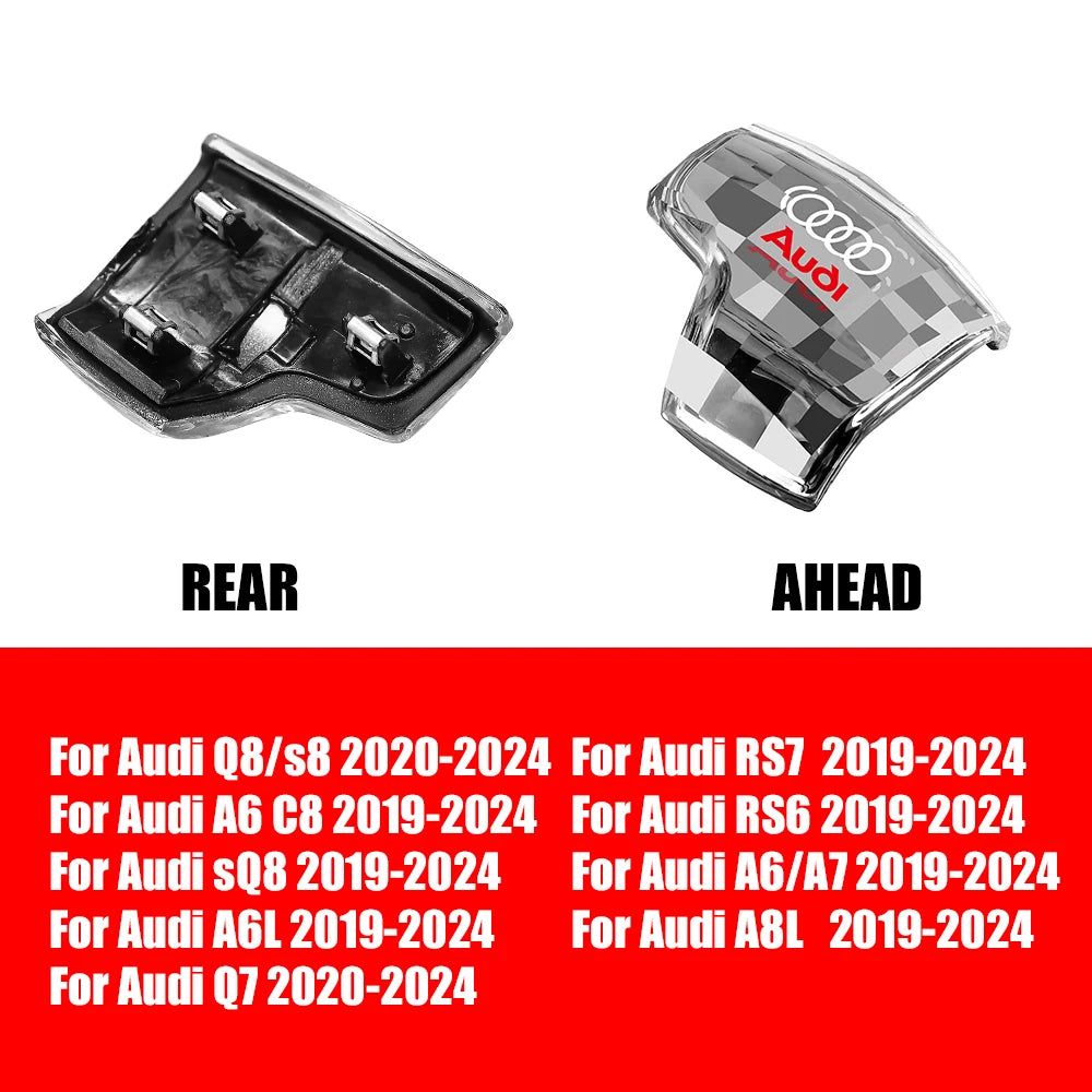Car Crystal Gear Head Shift Head Transmission Handle Cover For Audi S4 S5 Q5l Sq5 Rs4 Q7 Rs5 A5 Rs7 A6 Rs6 Sq8 A4/a4l Sline RS