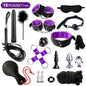 Hot Exotic Bed Bondage Set BDSM Kits Exotic Sex Toys For Women  Adults Games Leather Handcuffs Whip Gag Nipple Clamps Sex Shop