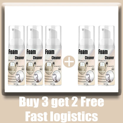2-in-1 Multi-Purpose Car Interior Multi-Purpose Foaming Cleaner Spray Car Accessories Anti-Aging Protection