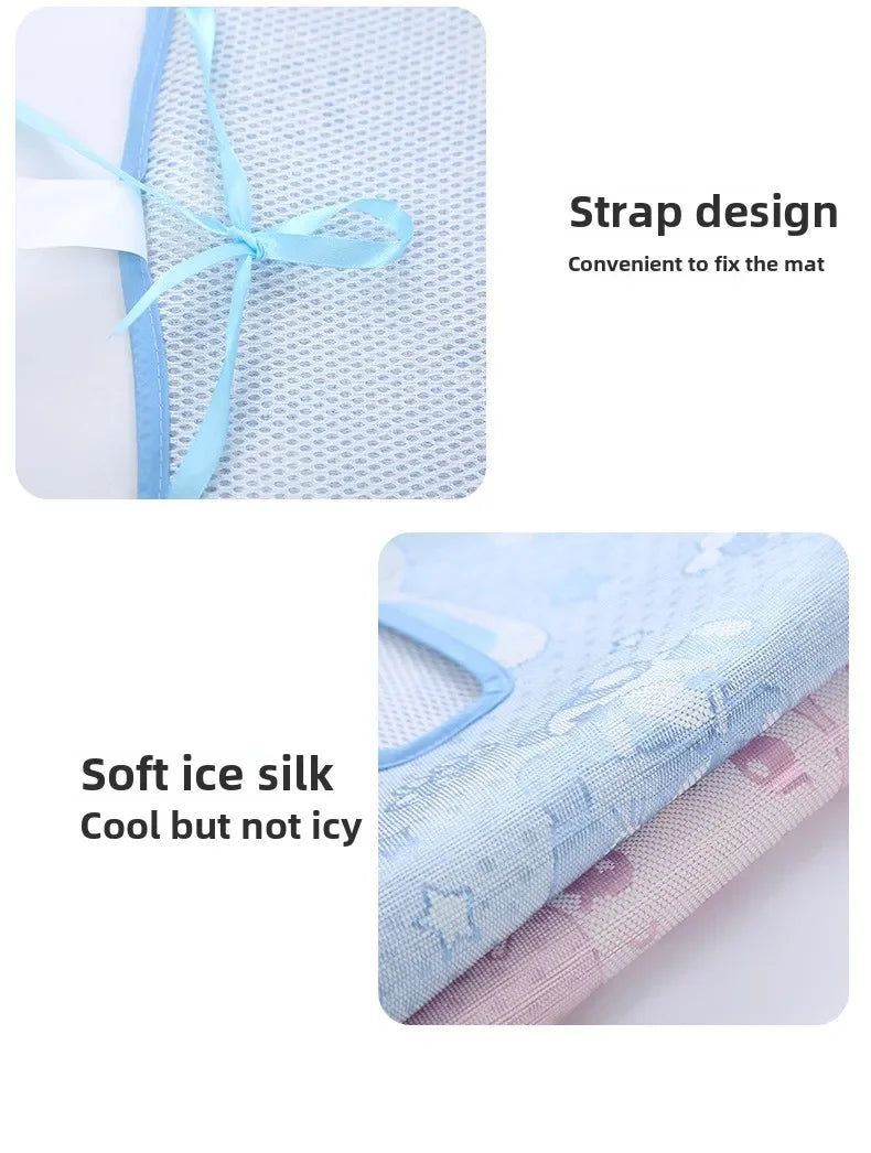 Car Seat Cooling Baby Stroller Mat Ice Fabric Washable Baby Safety Seat Mat Universal Baby Stroller Sleeping Cushion Seat Pads