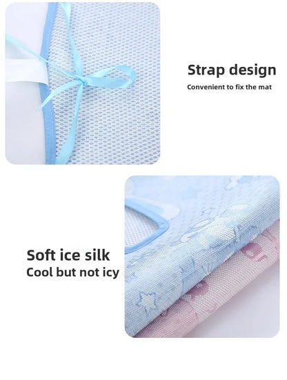 Car Seat Cooling Baby Stroller Mat Ice Fabric Washable Baby Safety Seat Mat Universal Baby Stroller Sleeping Cushion Seat Pads