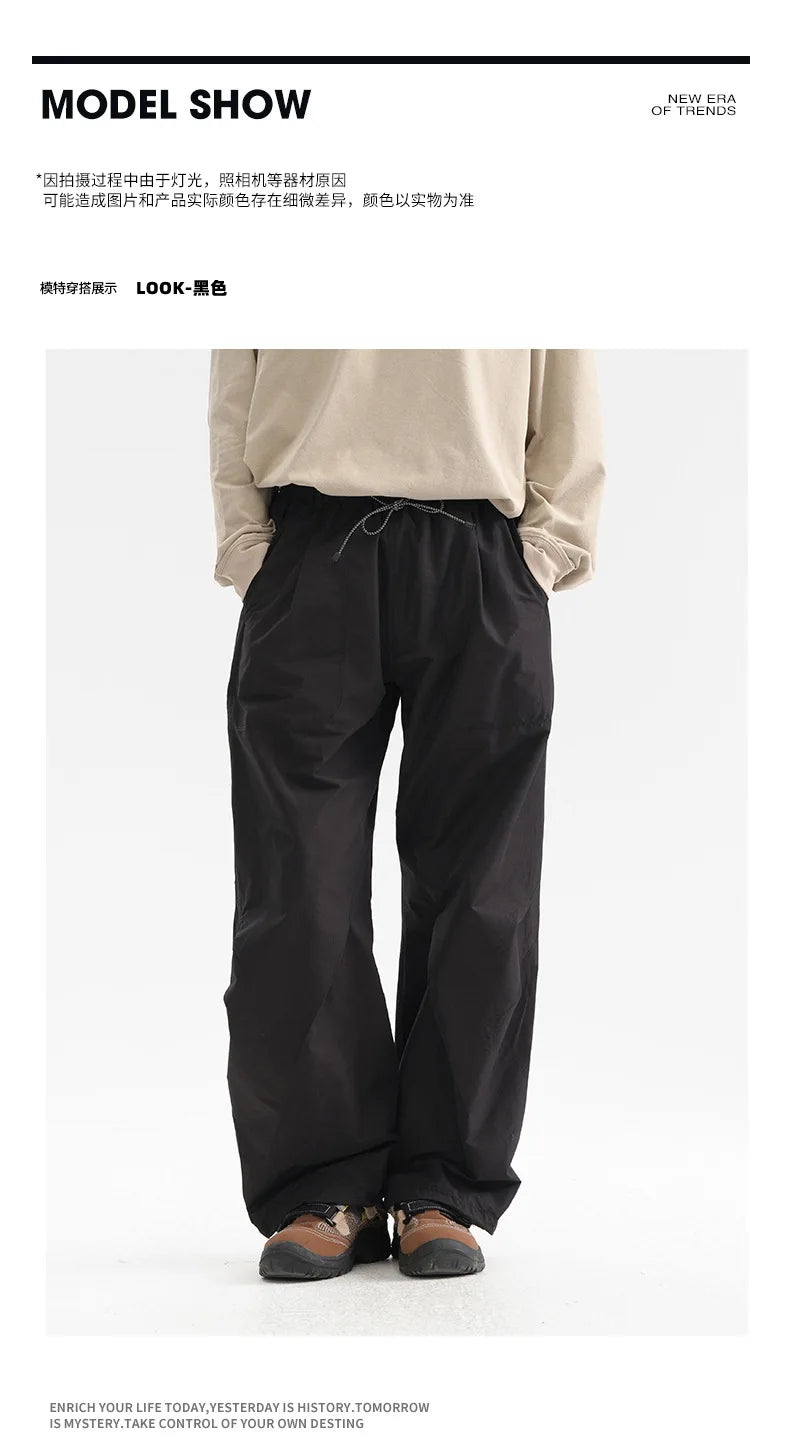 Men Streetwear Fashion Loose Casual Lightweight Quick Dry Sport Pants Women Outdoor Techwear Cargo Baggy Pant Boy Girl Trousers