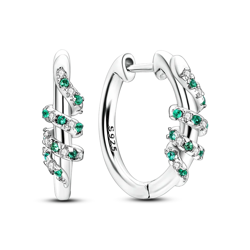 925 Sterling Silver Earrings Jewelry Hoop Flower Ear Studs Campanula Sparkling Pave Earring Wedding Gift For Women Anniversary