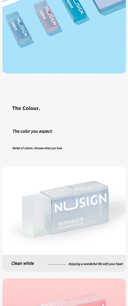 NUSIGN 2B Soft Rubber Pencil Eraser for Students Art Sketching Painting Exam Writing Correction School Stationery Supplies