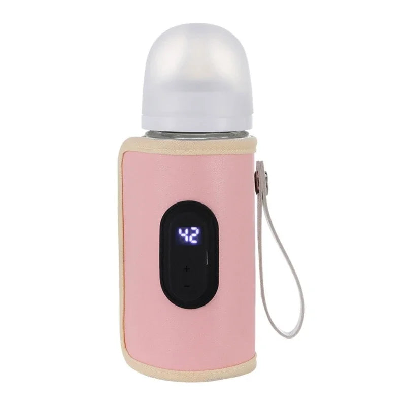Portable Digital Display Baby Bottle Warmer USB Car Travel Nursing Milk Heater Outdoor Universal Temperature Control Accessories
