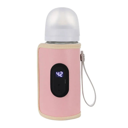 Portable Digital Display Baby Bottle Warmer USB Car Travel Nursing Milk Heater Outdoor Universal Temperature Control Accessories